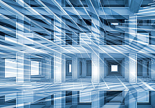 抽象,数码,背景,蓝色,建筑