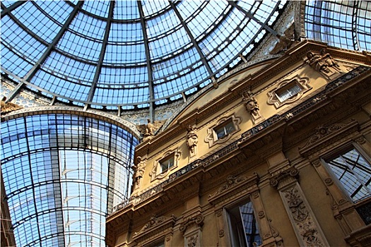 玻璃,画廊,商业街廊,米兰,意大利