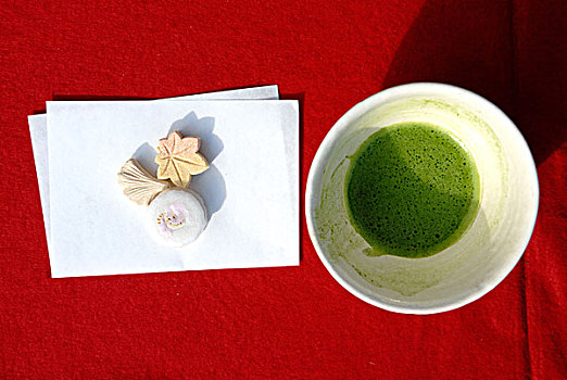 抹茶,甜,神祠,茶道,京都,日本