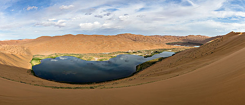 沙漠中的湖泊
