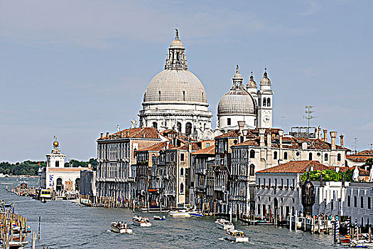 意大利,威尼托,威尼斯,大运河,圣马利亚,行礼,教堂,邸宅