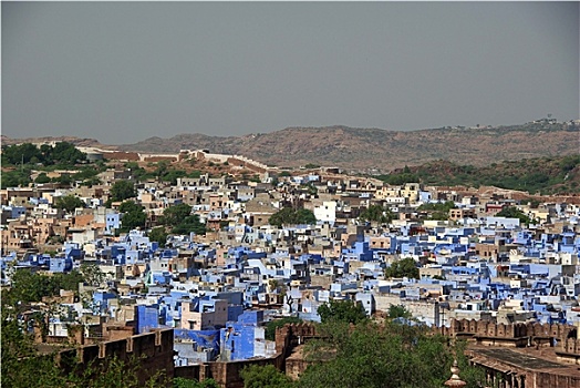 蓝色,城市,拉贾斯坦邦