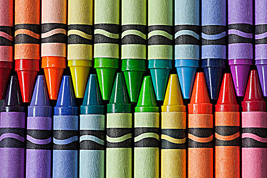 蜡笔画,放置,彩色,彩虹