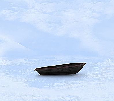 帆船,困住,冰