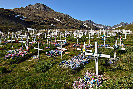 因纽特人,墓地,安马沙利克岛,东方,格陵兰,北美