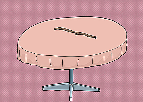 棍,粉色,桌子