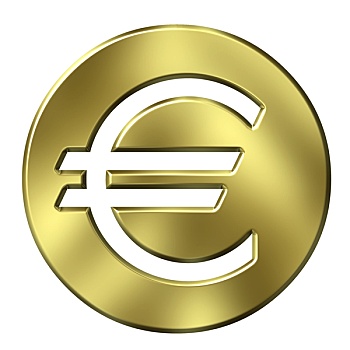 金色,欧元符号