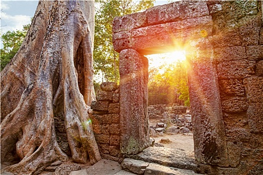遗址,柬埔寨,庙宇