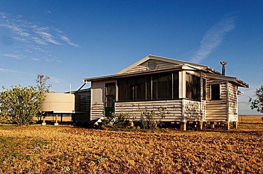 历史,农舍,车站,靠近,昆士兰,偏僻地带,澳大利亚