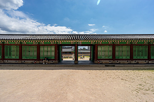 韩国首尔景福宫万岁门景观