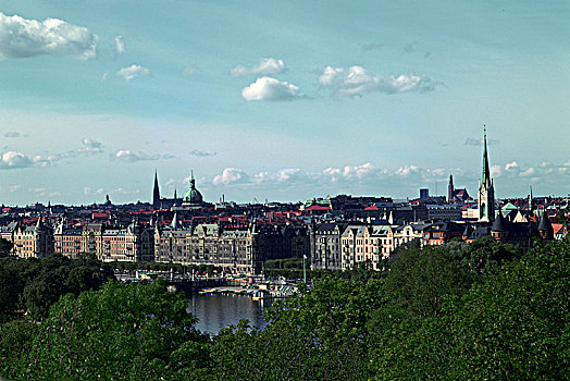 风景,斯德哥尔摩,19世纪,艺术家,未知