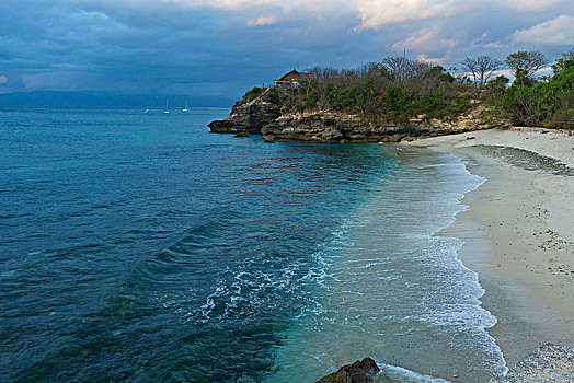 自然风光,沙滩,晚上,开灯,巴厘岛,印度尼西亚