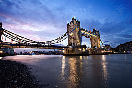 英格兰,伦敦,塔桥,日落