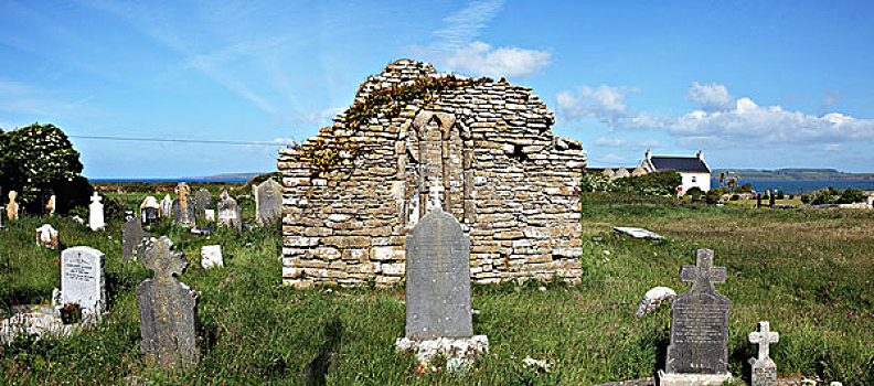 墓地,靠近,金塞尔,科克郡,爱尔兰