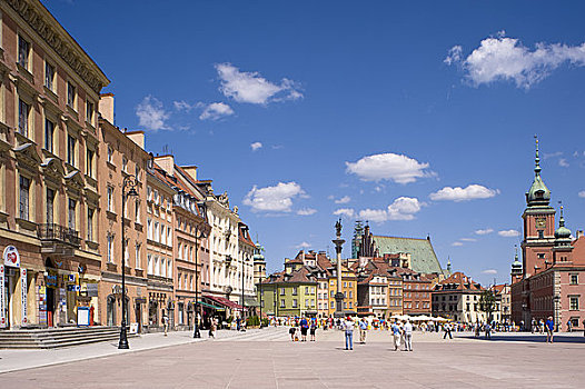 建筑,街道,老城,华沙,波兰