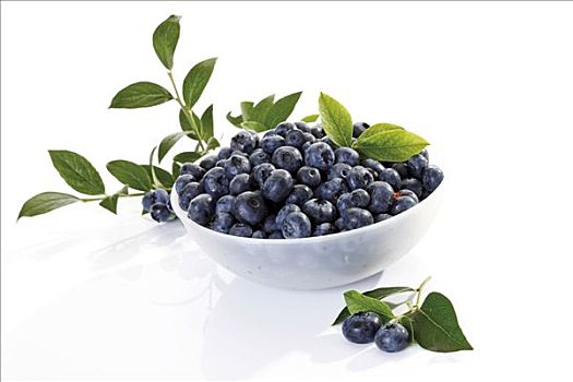 蓝莓,叶子,碗