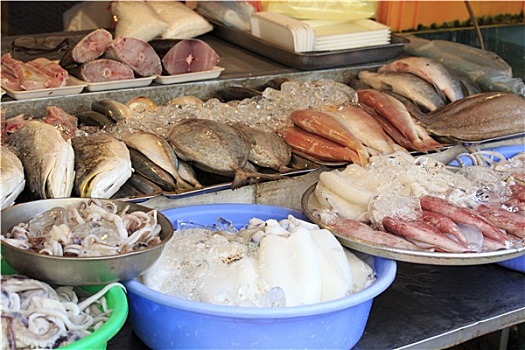 鱼,出售,西贡,市场