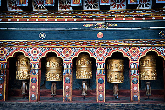 转经轮,宗派寺院,要塞,光荣,宗教,政府,总部,首都,廷布,不丹