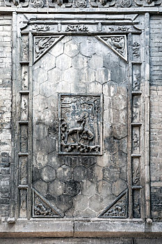 古建宅院影壁砖雕,中国山西省晋城市皇城相府