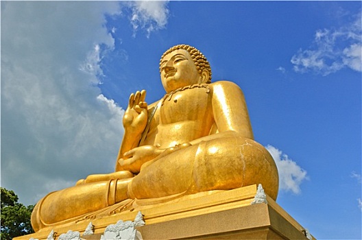庞然大物,金色,佛像,泰国
