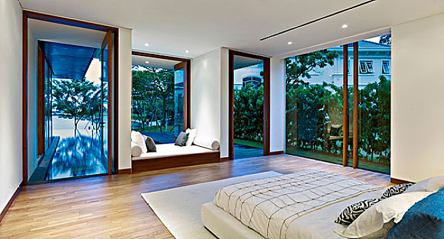 沙发床,窗户,小湾,道路,房子,圣淘沙,新加坡