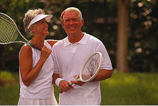 夫妻,网球场,网球器具,巴哈马