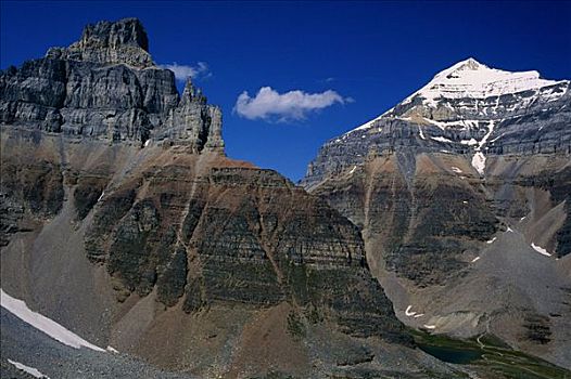 顶峰,山,圣殿山,班芙国家公园,艾伯塔省,加拿大