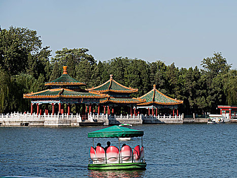 亭子,北海公园,北京,中国,亚洲