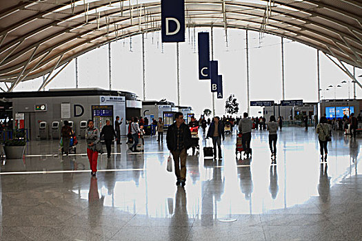 上海浦东机场候机厅