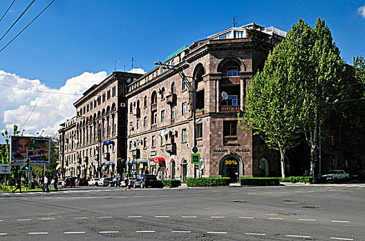 历史建筑,市区,埃里温,亚美尼亚,亚洲
