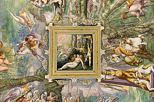 描绘,公爵宫,艾米利亚-罗马涅大区,意大利,欧洲