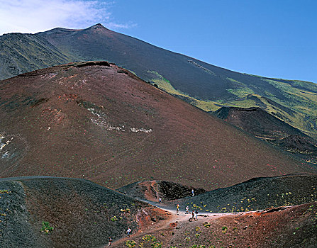 火山,埃特纳山,西西里,意大利