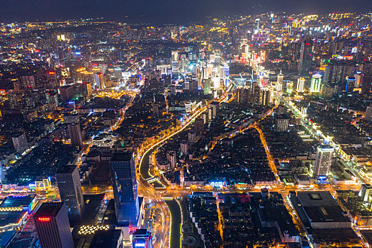 云南昆明城市夜景