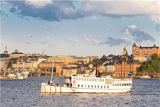 传统,渡轮,格姆拉斯坦,斯德哥尔摩,瑞典,欧洲