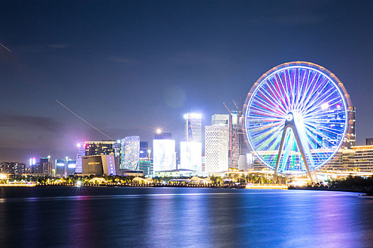 广东省深圳市前海片区夜景