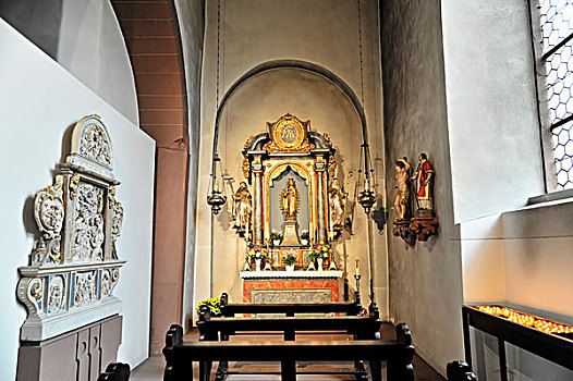 圣坛,教区教堂,巴伐利亚,德国,欧洲