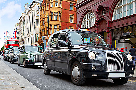 伦敦,出租车,牛津街,威斯敏斯特,英国,英格兰