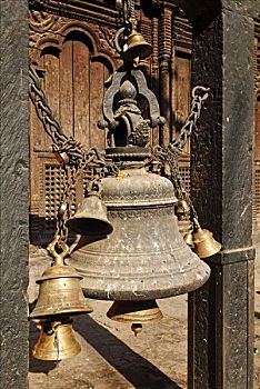 寺庙大钟,杜巴广场,帕坦,拉利特普尔,世界遗产,加德满都,尼泊尔