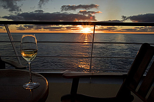 法属玻利尼西亚,库克群岛,拉罗汤加岛,日落,葡萄酒,乘坐