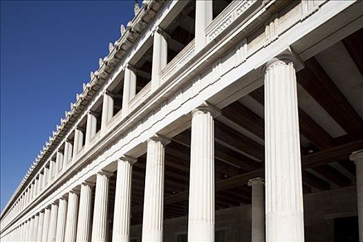 柱廊,博物馆,古老,阿哥拉,雅典,希腊