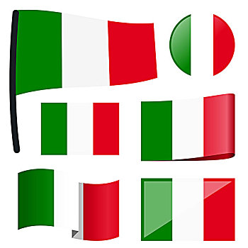 收集,旗帜,意大利