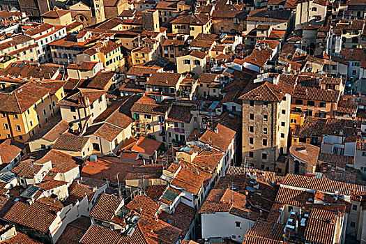 屋顶,老,建筑,佛罗伦萨,意大利