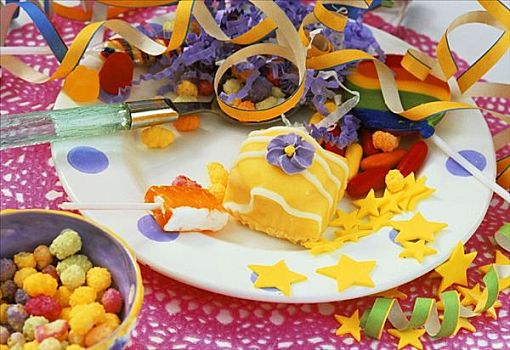 盘子,甜食,儿童生日