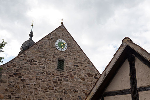 钟表,墙壁,教堂