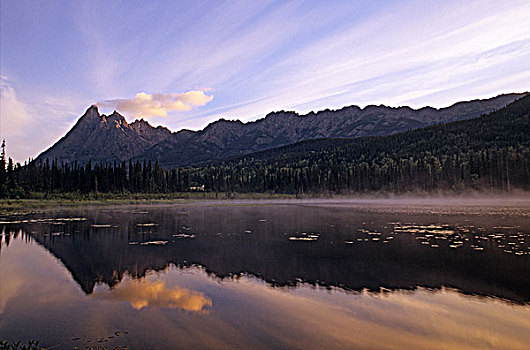 湖,黎明,不列颠哥伦比亚省,加拿大