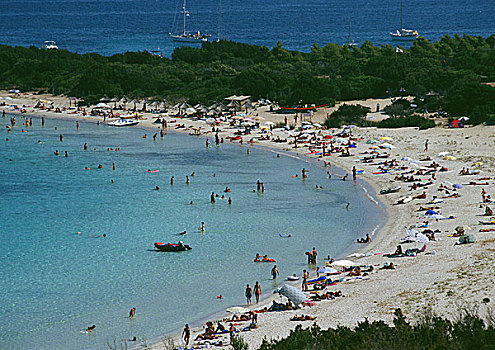 法国,科西嘉岛,拥挤,海滩