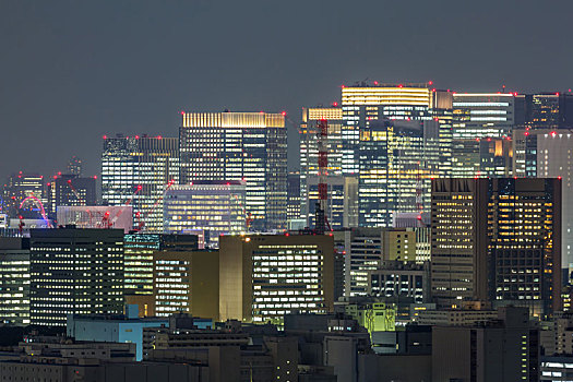 东京,城镇,夜晚