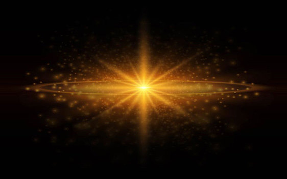 金色,發光,光效,星星,矢量,插畫