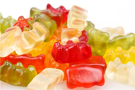 胶熊,彩色,熊形软糖,糖果