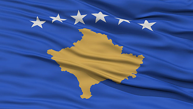 特写,科索沃,旗帜